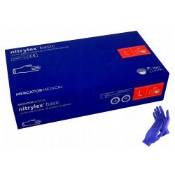 Rękawice nitrylowe NITRYLEX BASIC niebieskie 100, Nasze Produkty