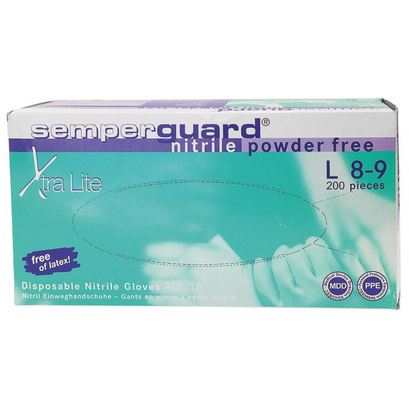  Rękawice nitrylowe SEMPER GUARD XTRA LITE 200 szt. Nasze Produkty