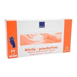 Rękawice nitrylowe bezpudrowe jednorazowe niebieskie ABENA 100, Nasze Produkty